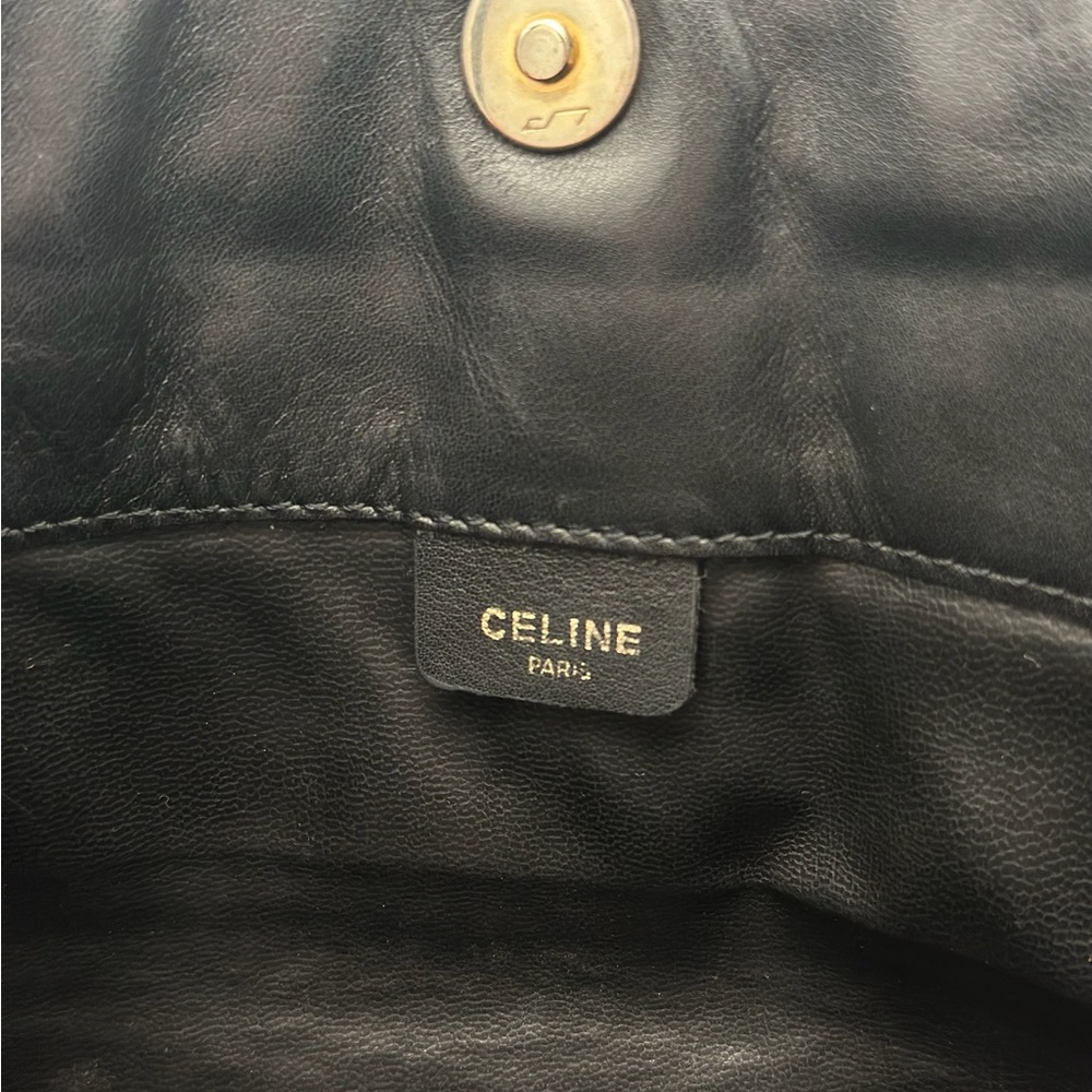 Celine Black and Tan Leather Clutch - Picture 16 of 16